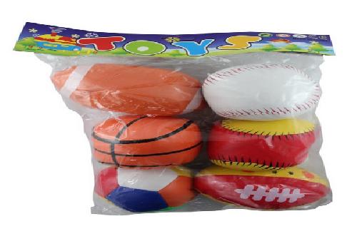 Set de 6 pelotas suaves