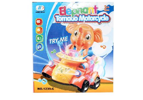 Elefante con Go Kart