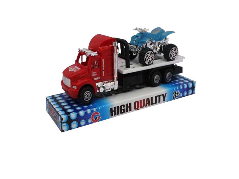 Trailer con cuatrimoto de friccion